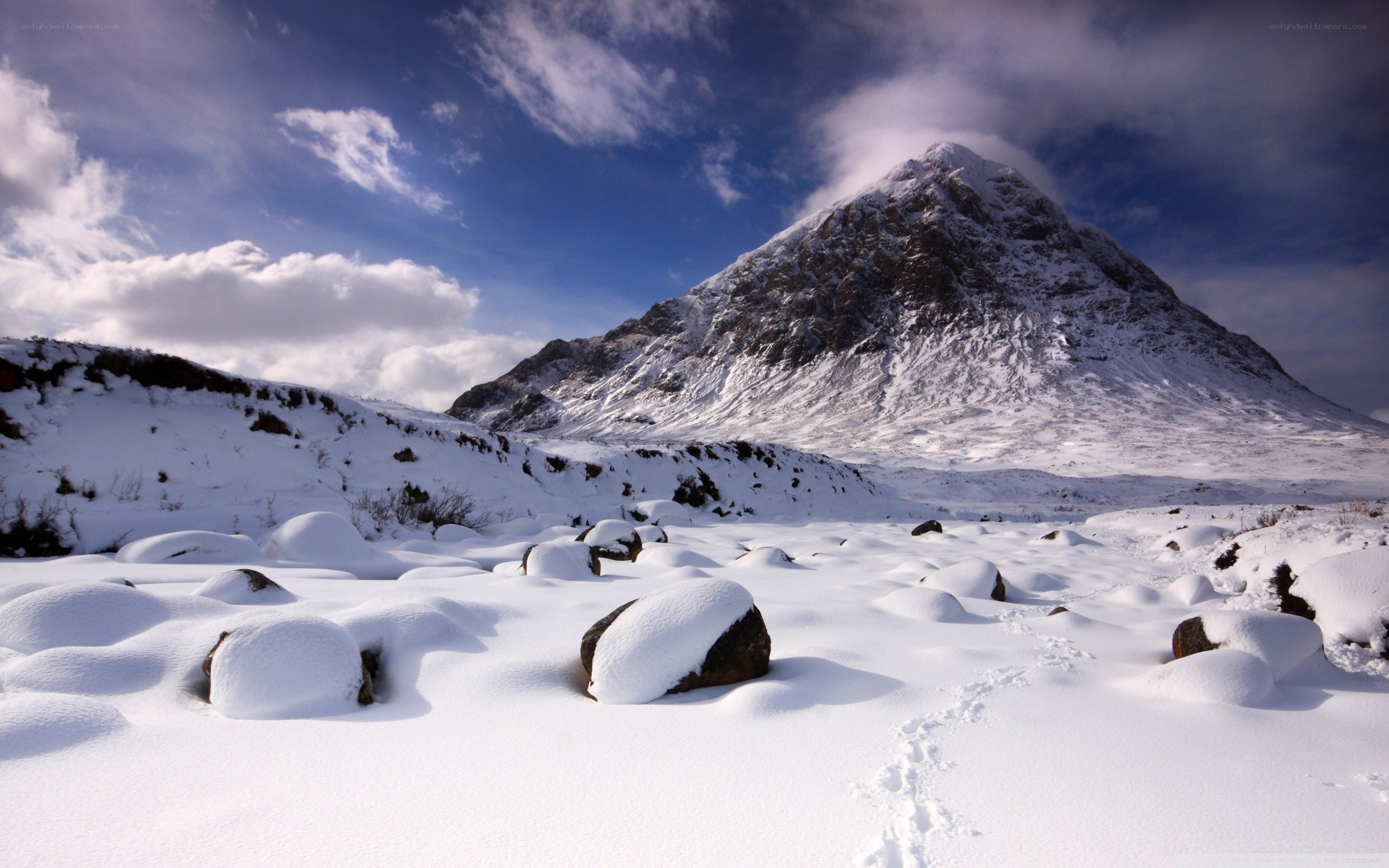 Snow-covered mountain landscape