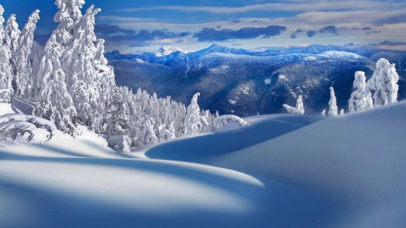 Snow-covered mountain landscape