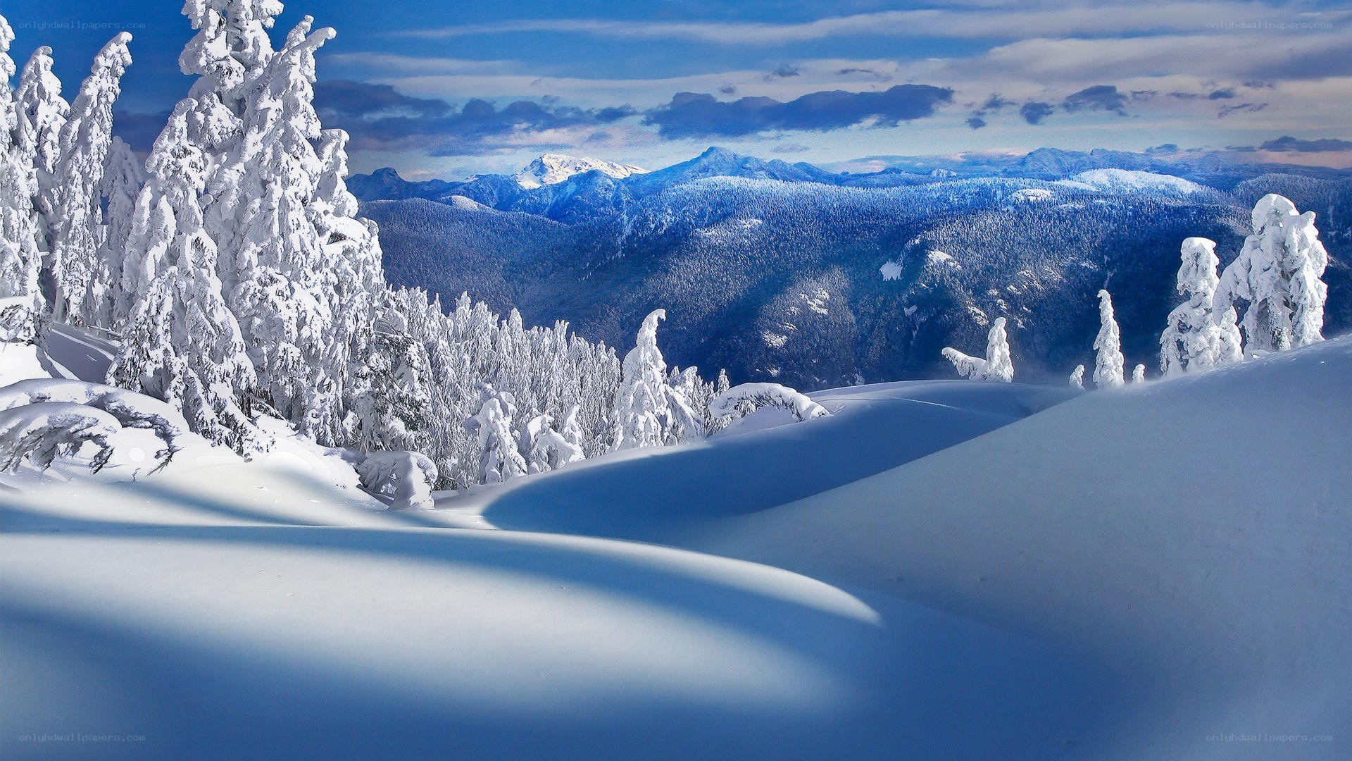 Snow-covered mountain landscape