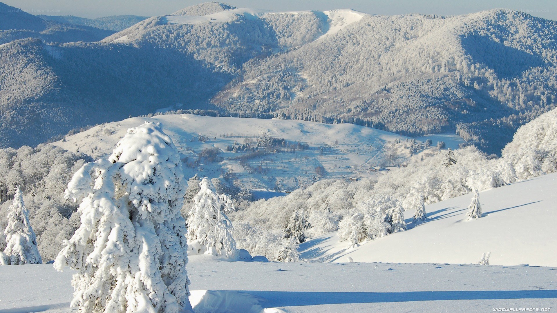 Snow-covered mountain landscape