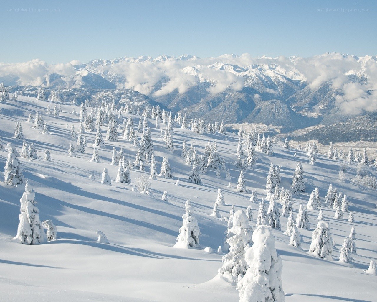 Snow-covered mountain landscape