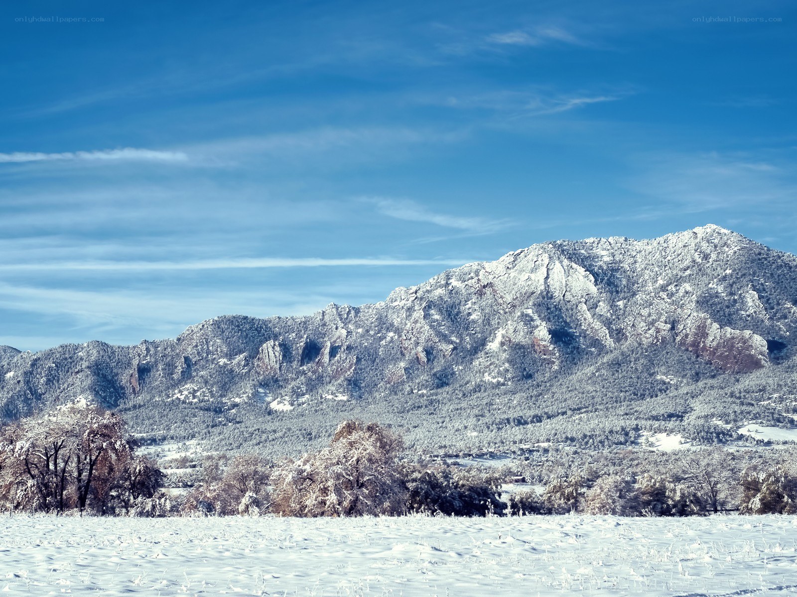 Snow-covered mountain landscape