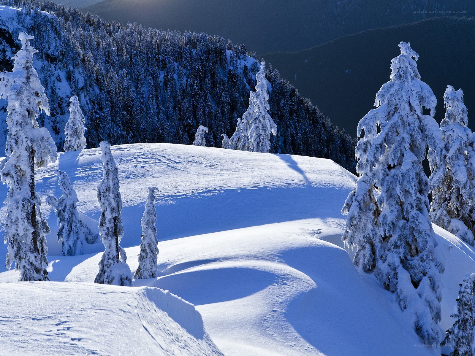 Snow-covered mountain landscape