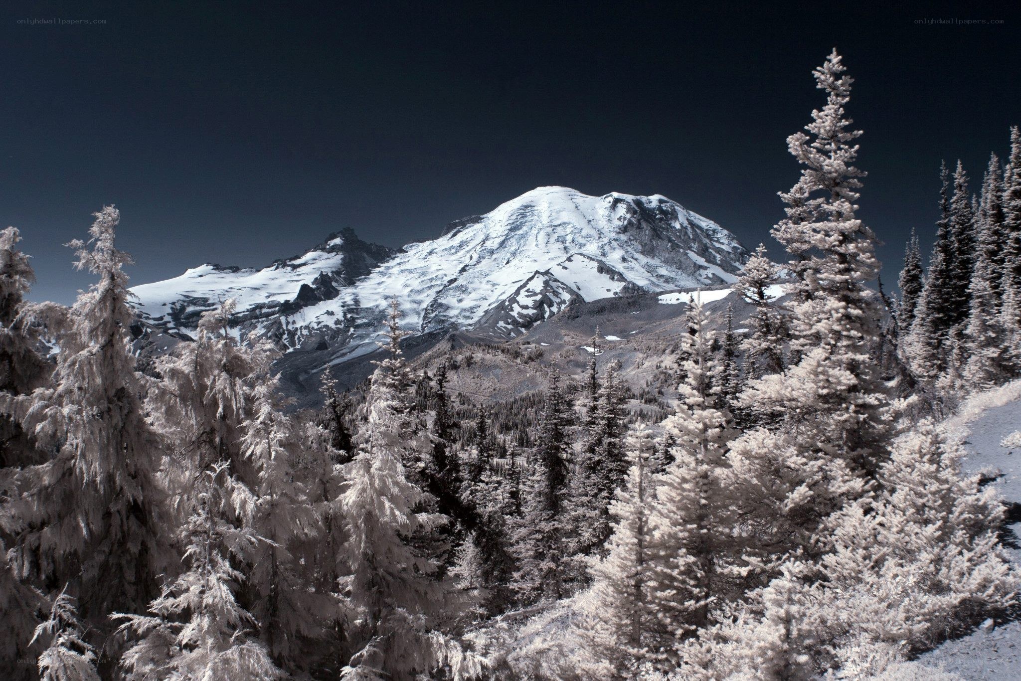 Snow-covered mountain landscape