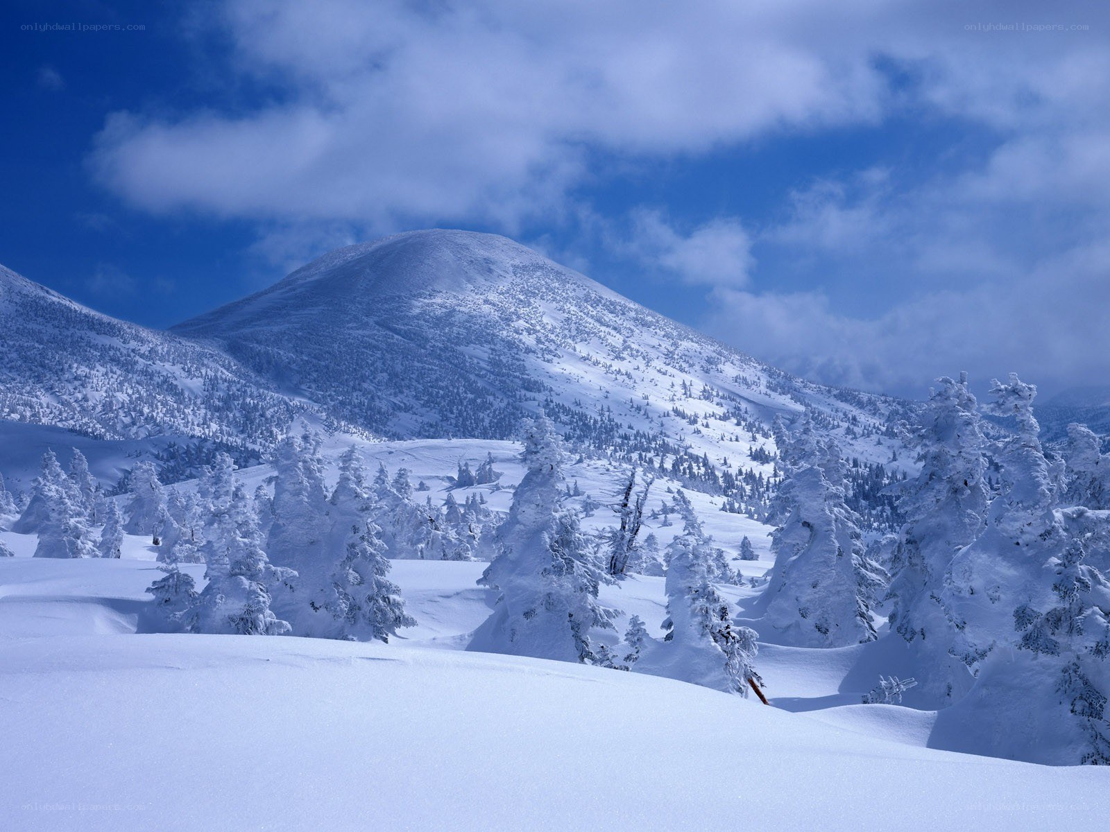 Snow-covered mountain landscape