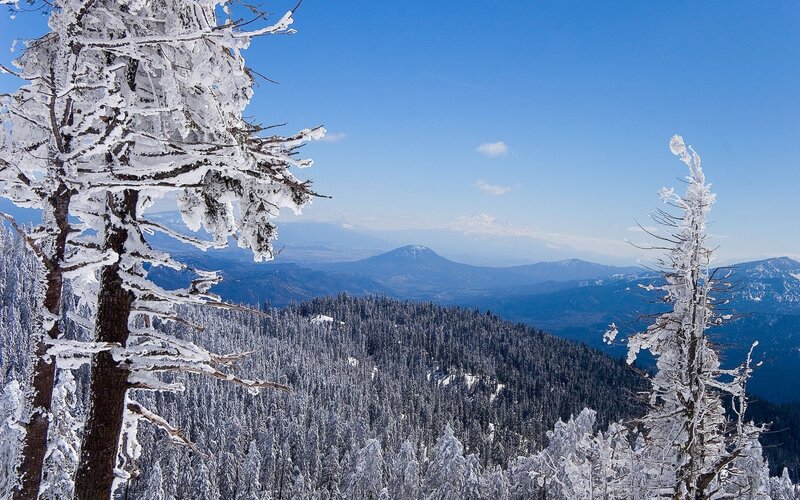 Snow-covered mountain landscape