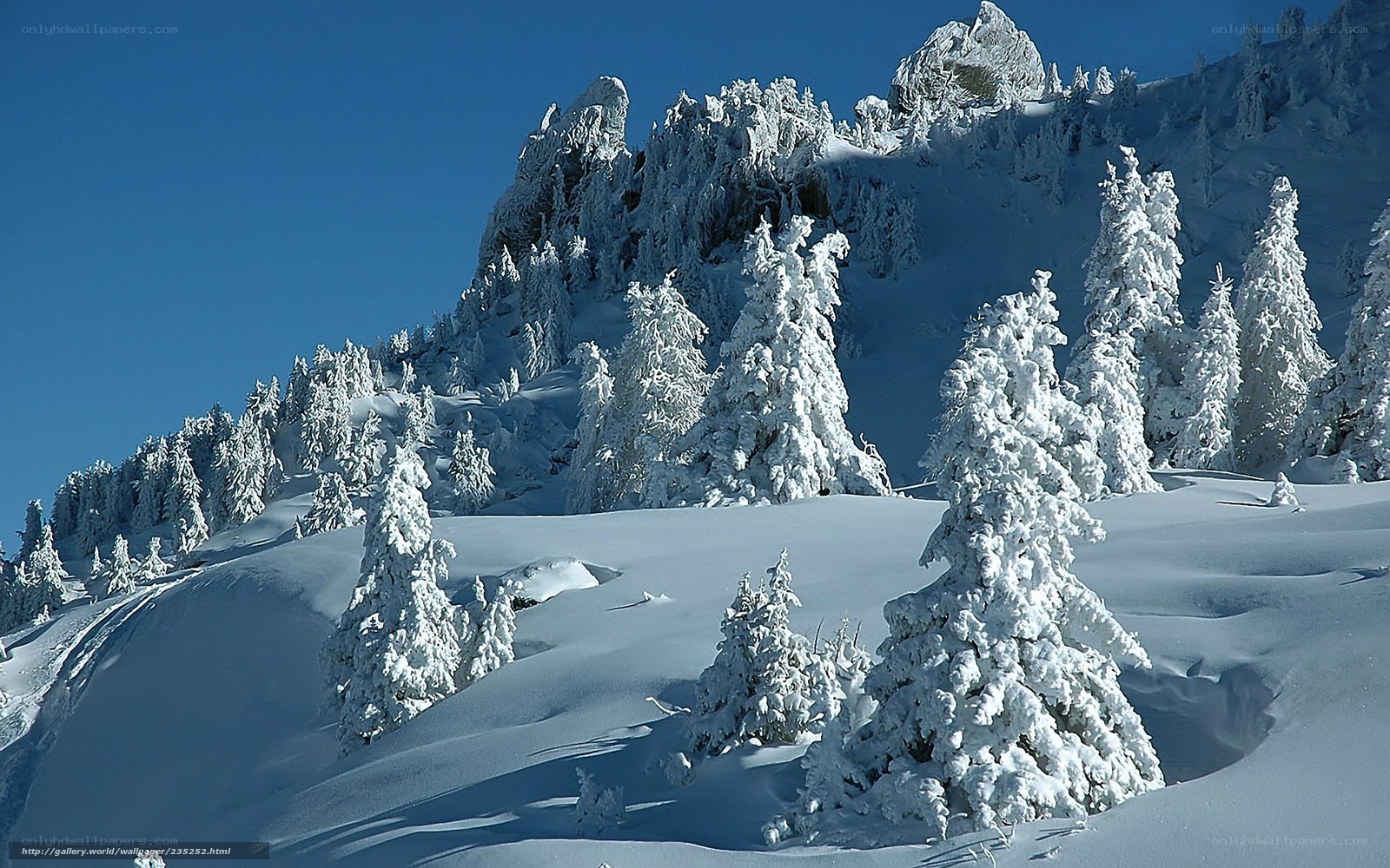 Snow-covered mountain landscape