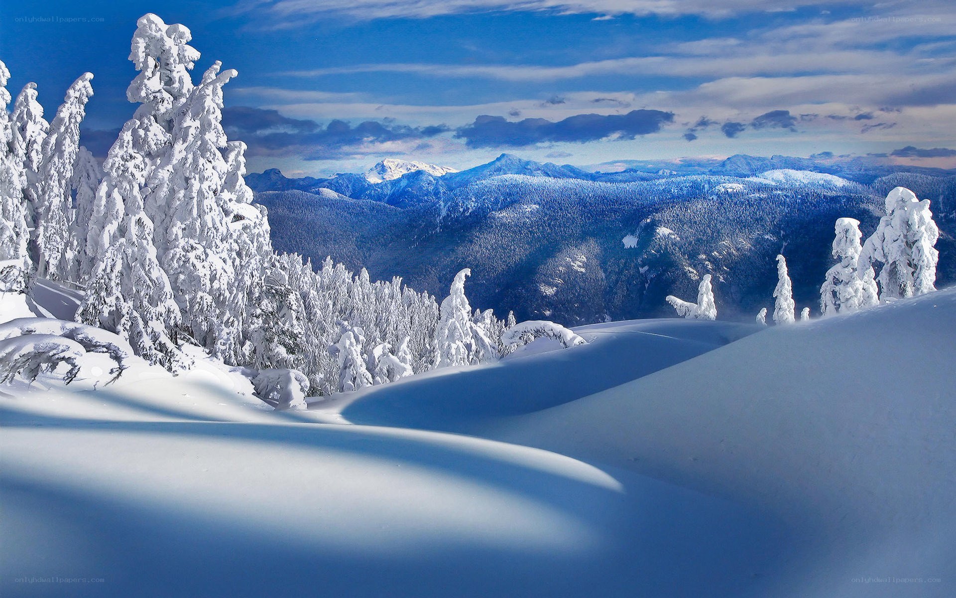 Snow-covered mountain landscape