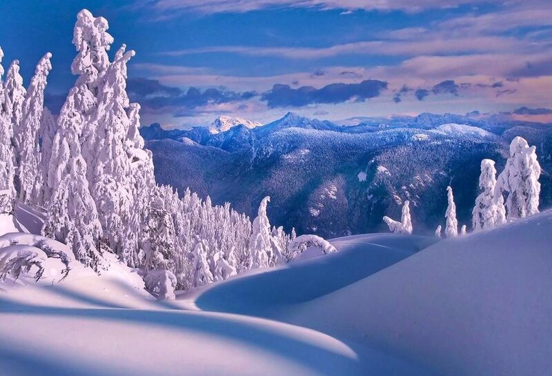 Snow-covered mountain landscape