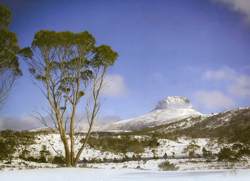 Snow-covered Mountain Landscape — Blue, Serene, Winter, Photograph, Tree
