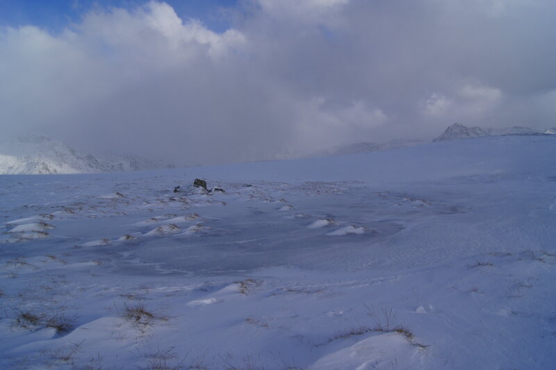 Snow-covered Mountain Landscape — White, Cold