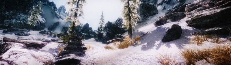 Snow-covered Mountain Landscape — White, Serene, Winter, 3d Render