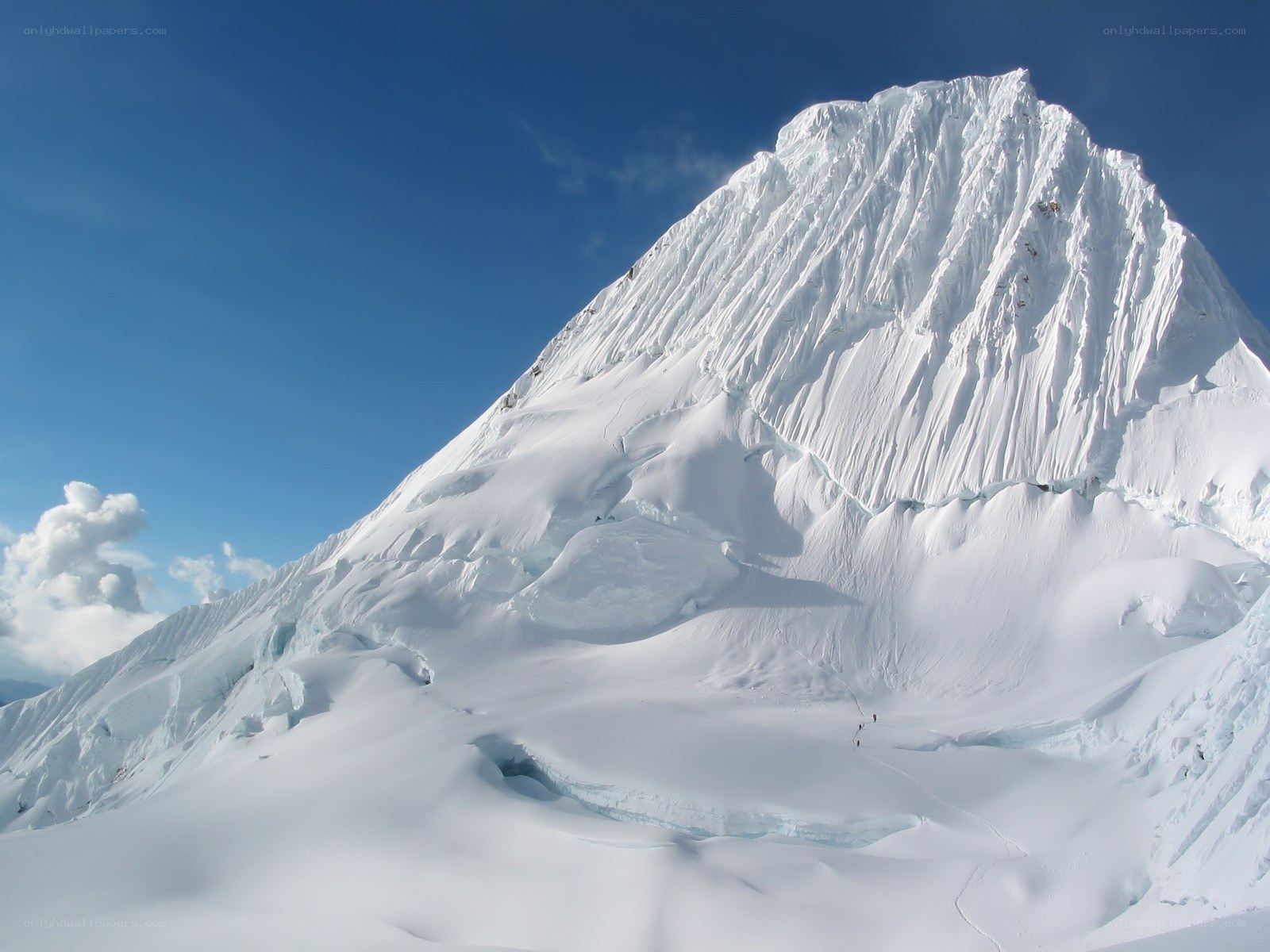 Snow-covered mountain peak