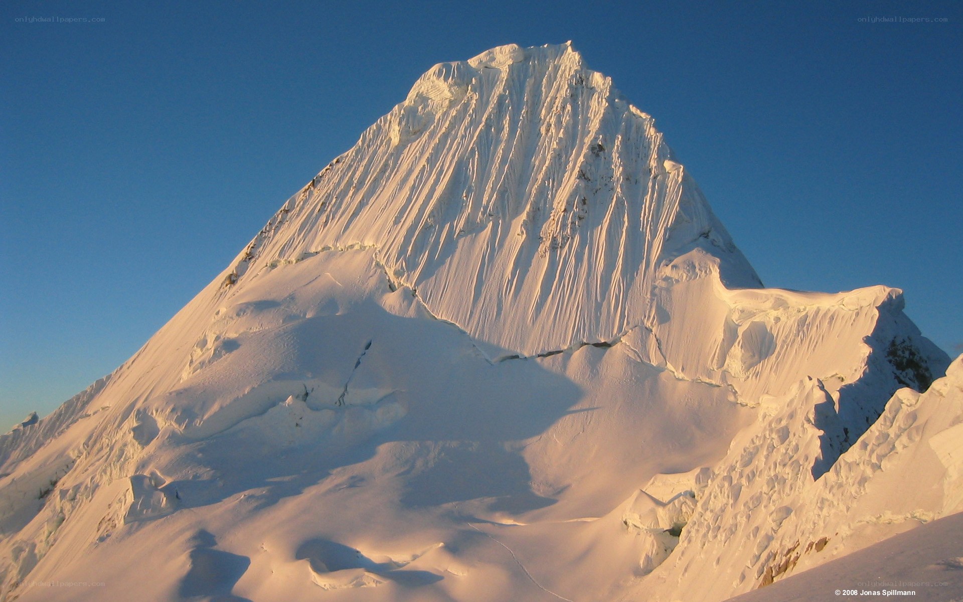 Snow-covered mountain peak