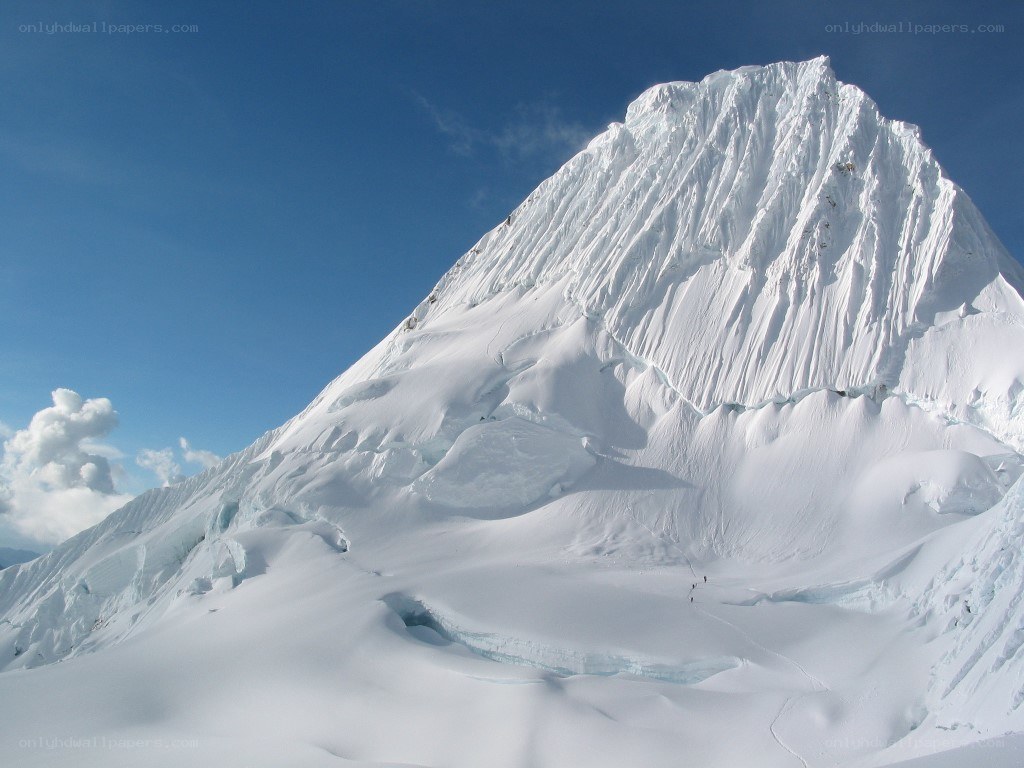 Snow-covered mountain peak