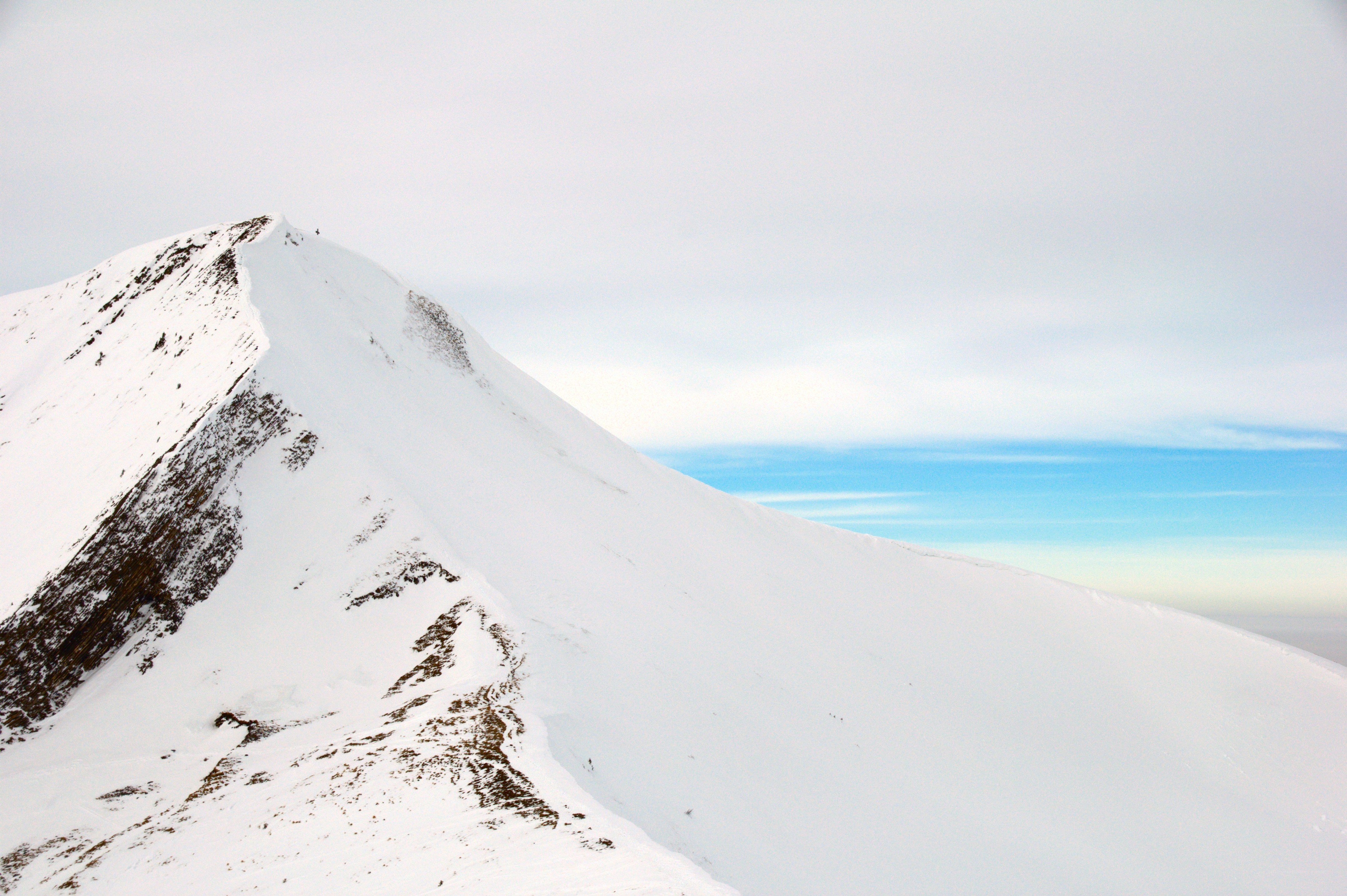 Snow-covered mountain peak