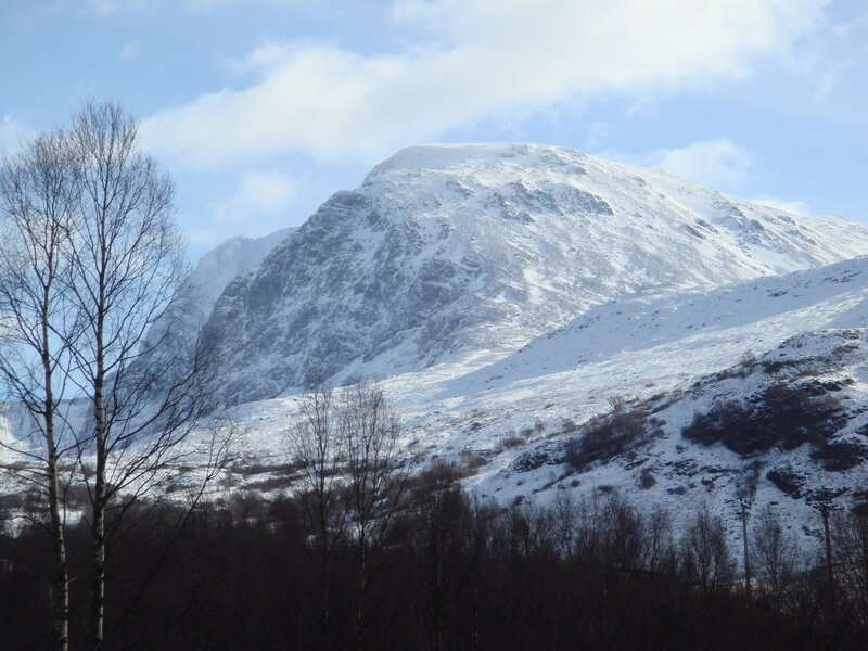 Snow-covered mountain peak