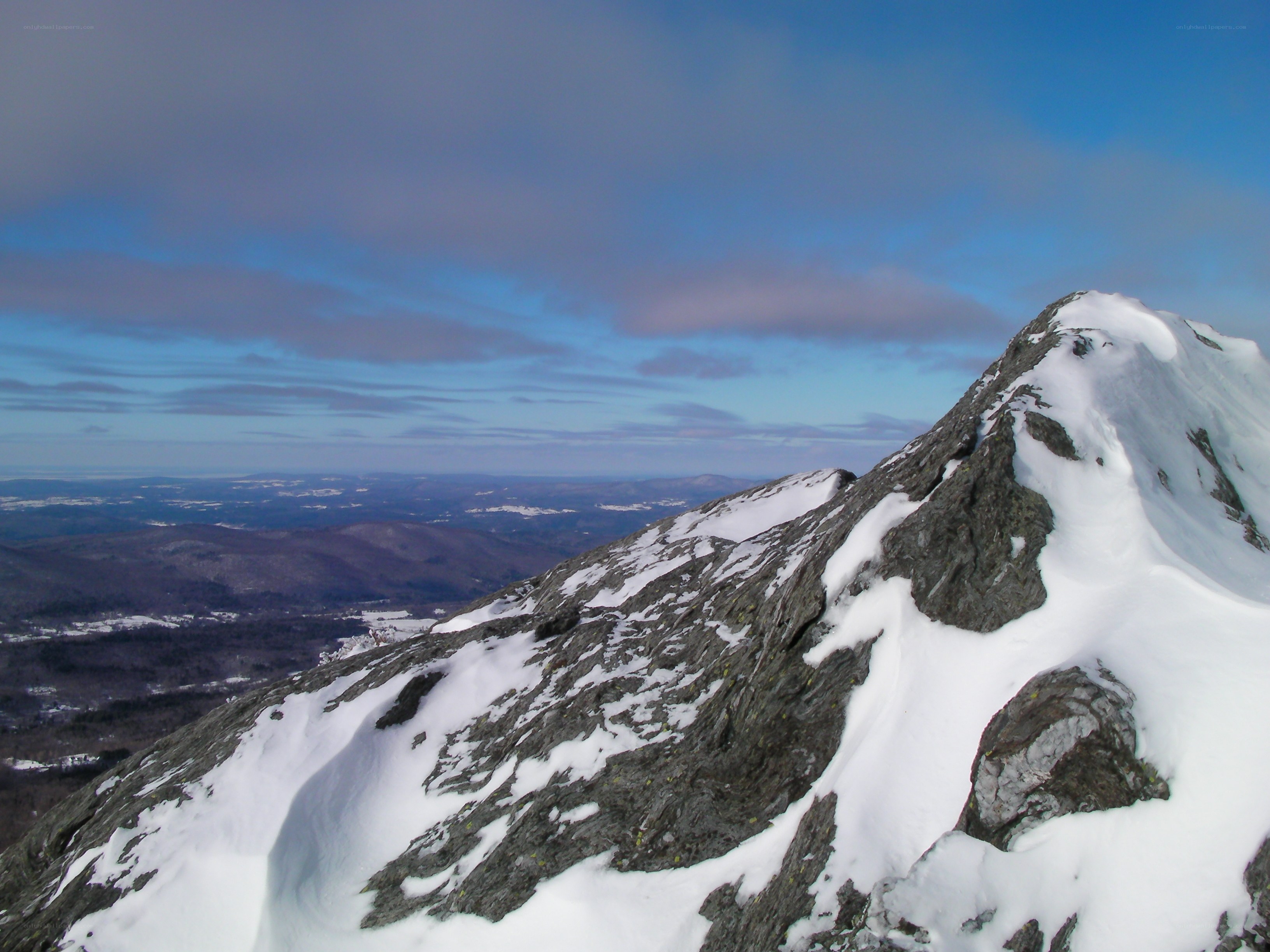 Snow-covered mountain peak