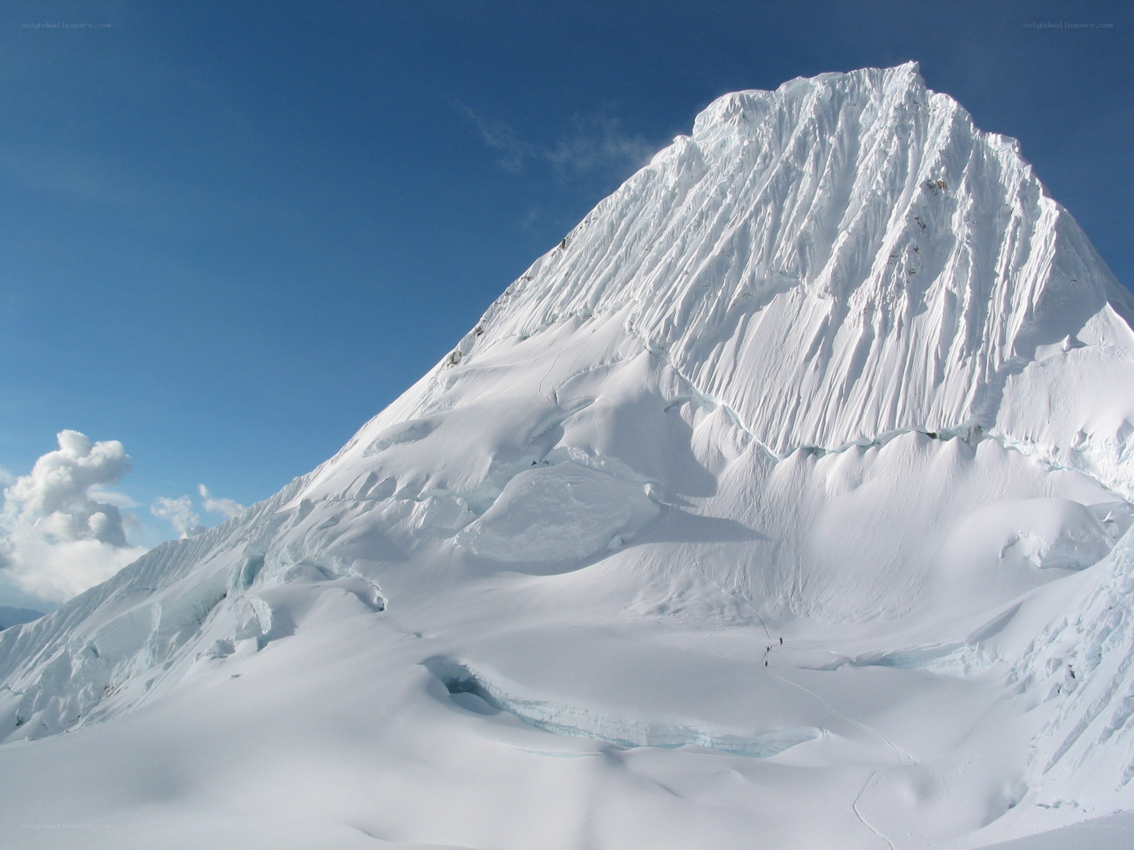 Snow-covered mountain peak