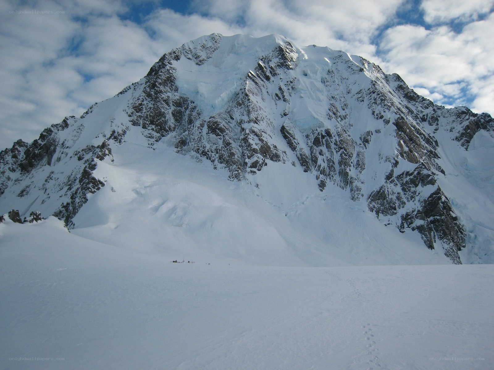 Snow-covered mountain peak