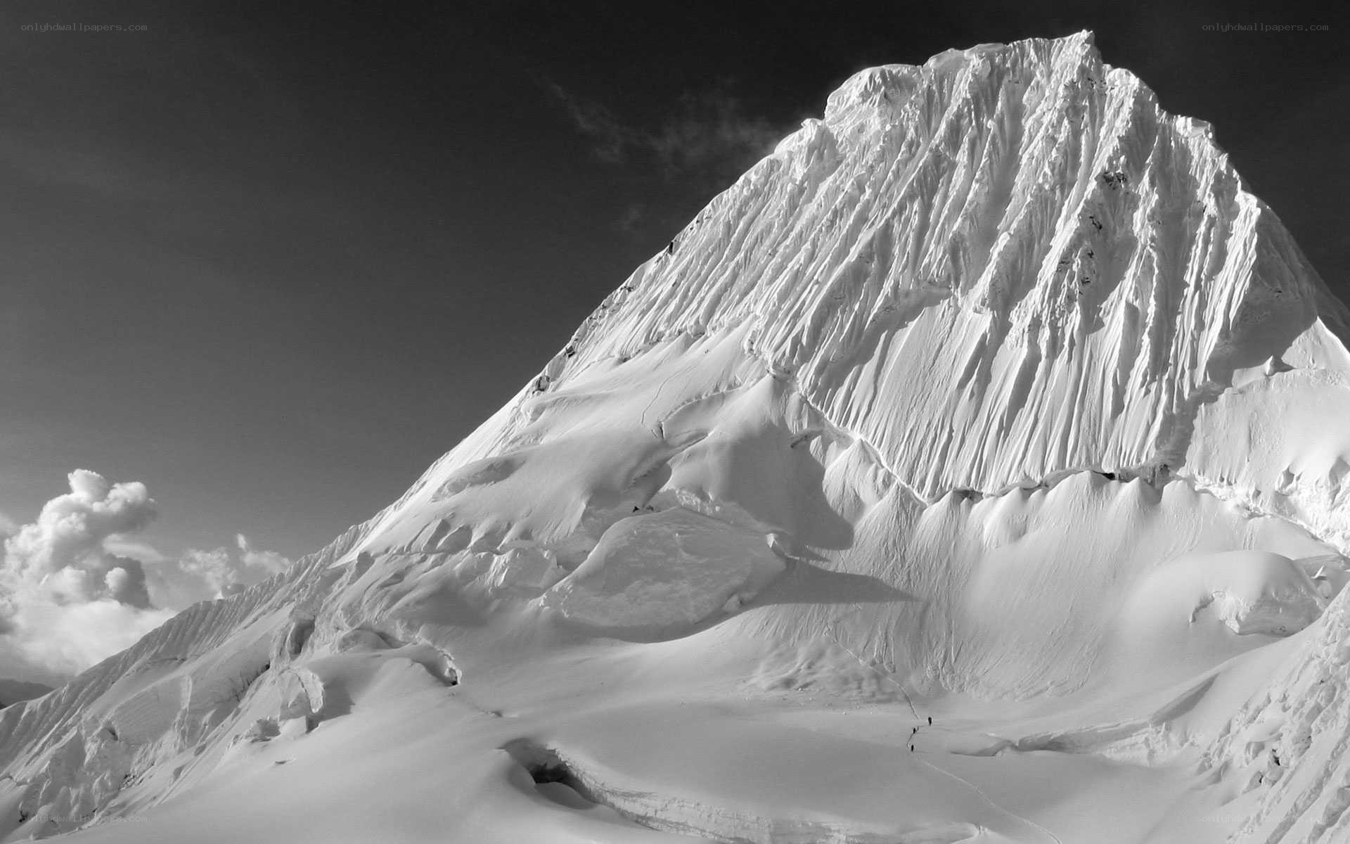 Snow-covered mountain peak