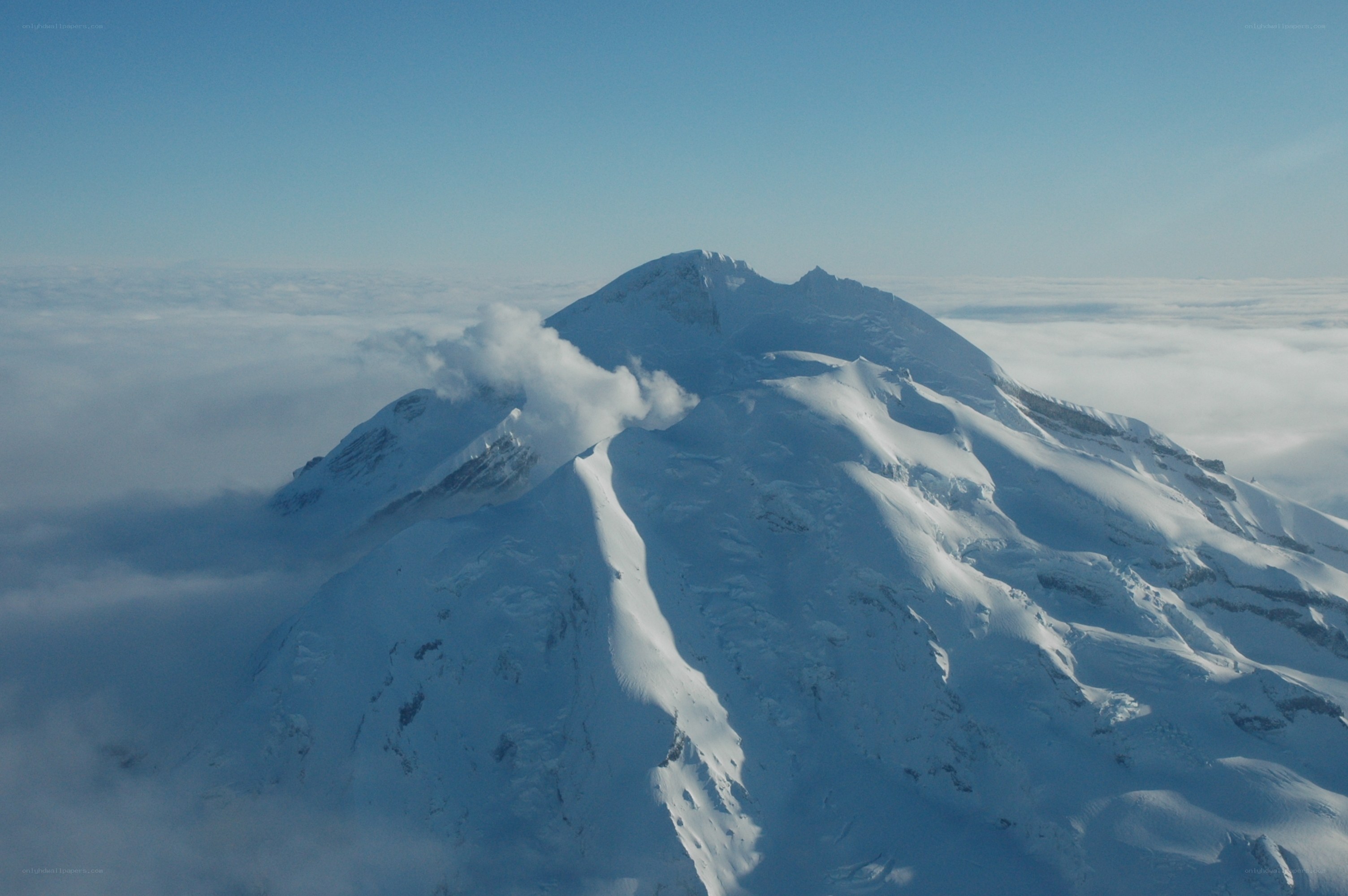 Snow-covered mountain peak