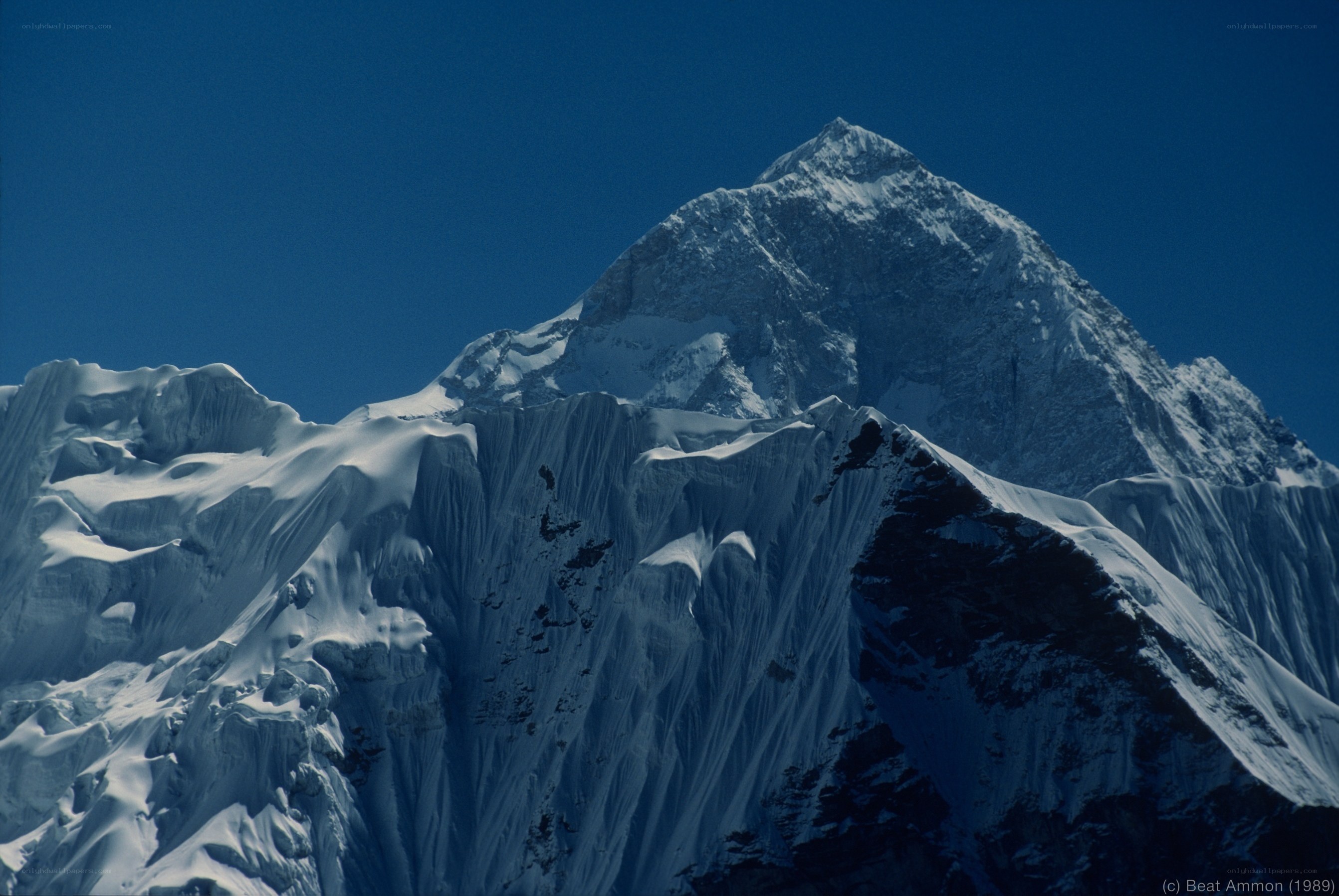 Snow-covered mountain peak