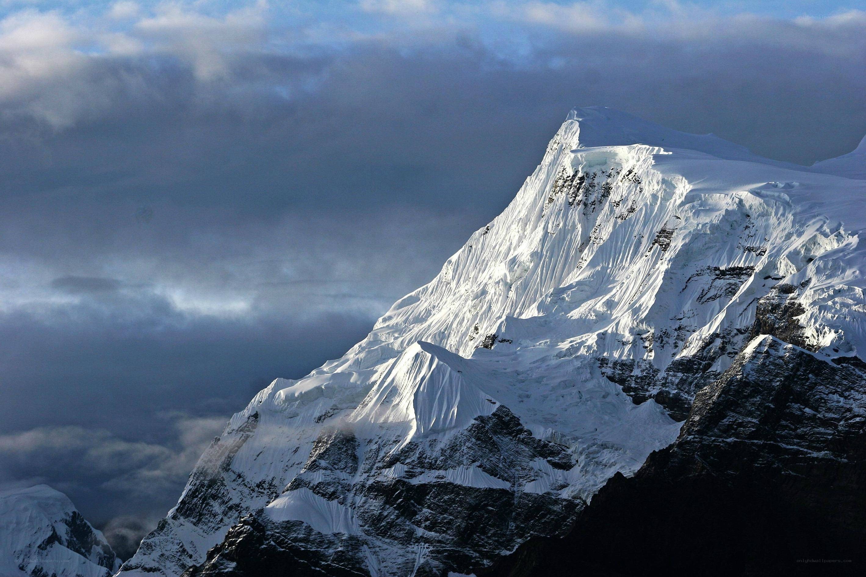Snow-covered mountain peak