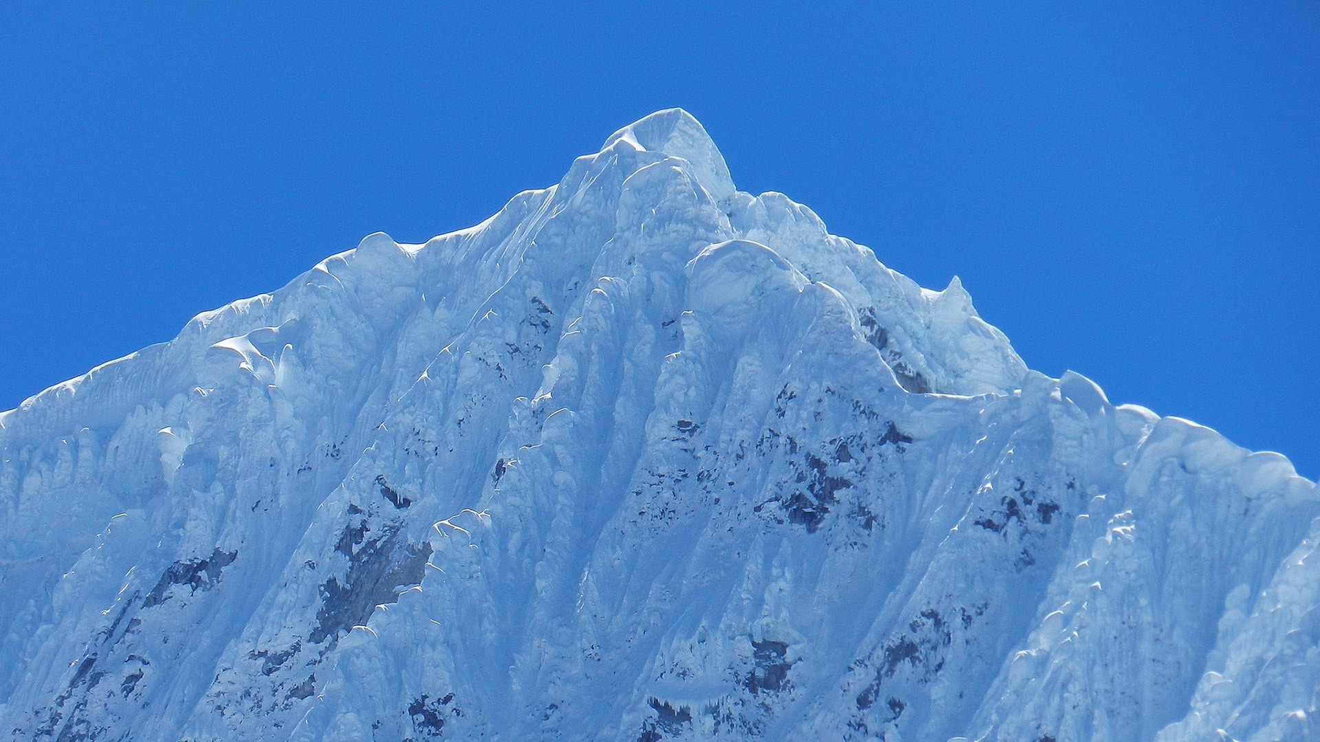 Snow-covered mountain peak