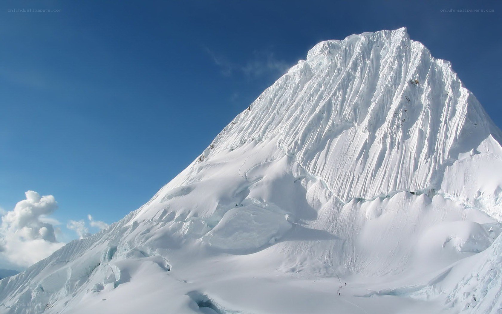 Snow-covered mountain peak