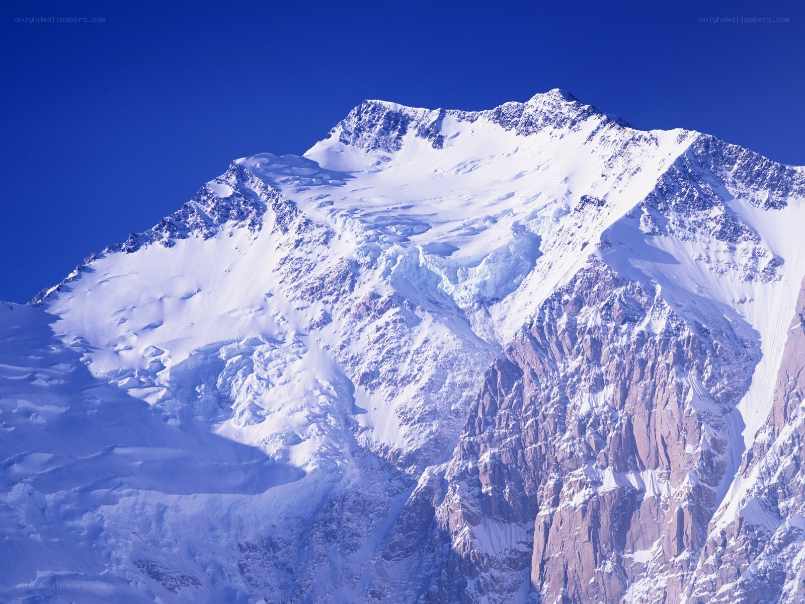 Snow-covered mountain peak