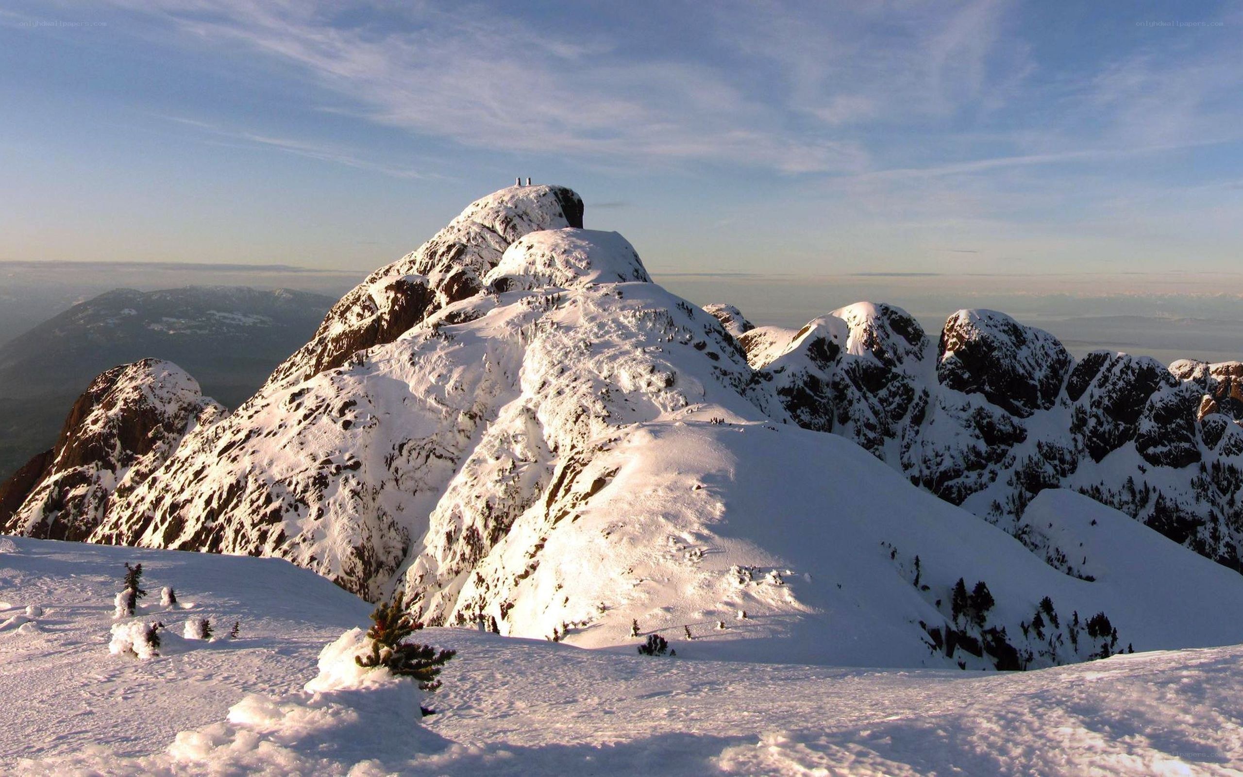 Snow-covered mountain peak