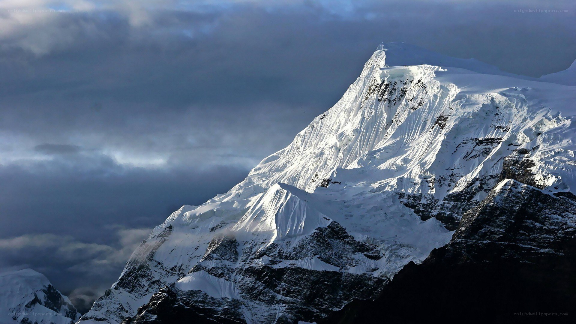 Snow-covered mountain peak