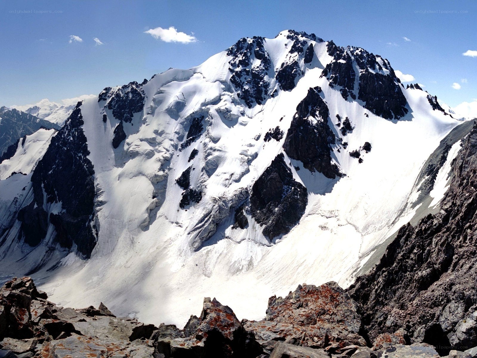 Snow-covered mountain peak