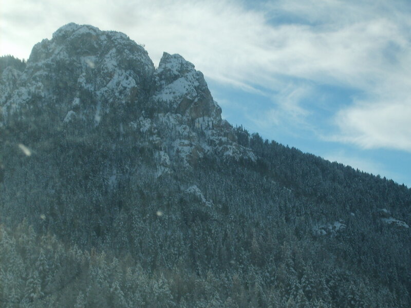 Snow-covered Mountain Peak — Blue, Cold