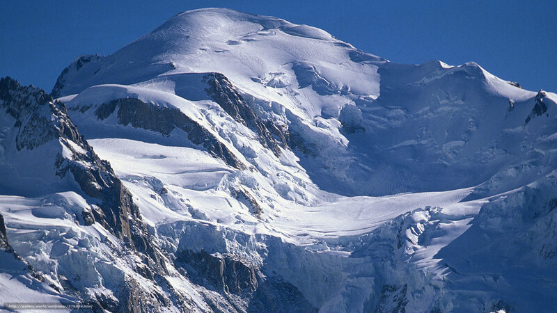 Snow-covered Mountain Peak — Blue, Dramatic, Afternoon, Photograph, Ice