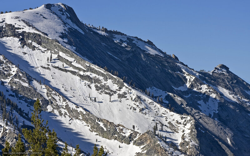 Snow-covered Mountain Peak — Blue, Serene, Afternoon, Photograph, Snow