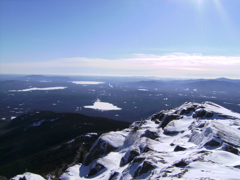 Snow-covered Mountain Peak — Blue, Serene, Winter, Photograph, Mountains, Lakes