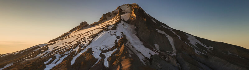 Snow-covered Mountain Peak — Brown, Serene