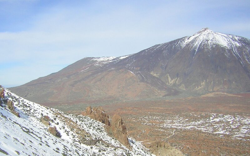 Snow-covered Mountain Peak — Brown, Serene, Winter