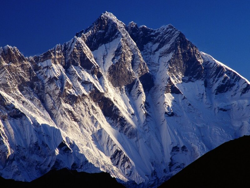 Snow-covered Mountain Peak — Dramatic, Photograph