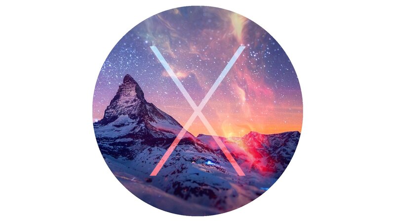 Snow-covered Mountain Peak — Purple, Dramatic, Night