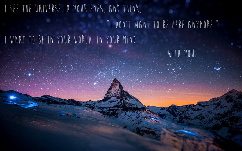 Snow-covered Mountain Peak — Purple, Serene, Night, Photograph, Stars
