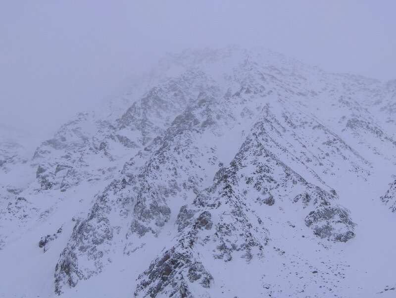 Snow-covered Mountain Peak — White, Cold, Winter, Photograph, Snow, Clouds