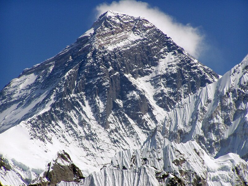 Snow-covered Mountain Peak — White, Dramatic, Afternoon, Photograph, Snow