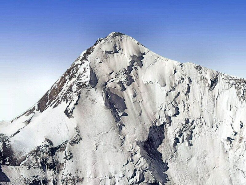 Snow-covered Mountain Peak — White, Dramatic, Afternoon, Photograph