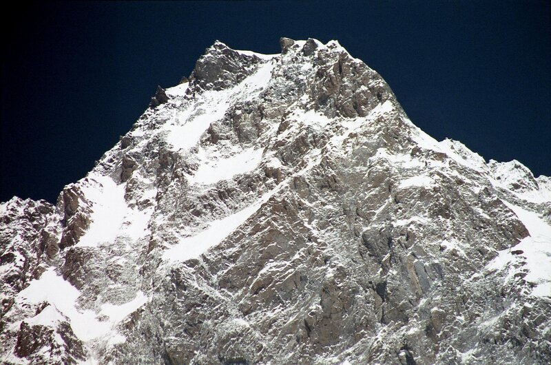 Snow-covered Mountain Peak — White, Dramatic, Photograph, Snow, Sky, Gray, Blue
