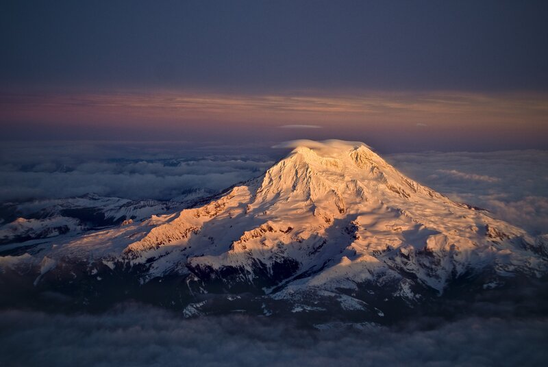 Snow-covered Mountain Peak — White, Dramatic, Sunrise, Photograph, Clouds, Sky