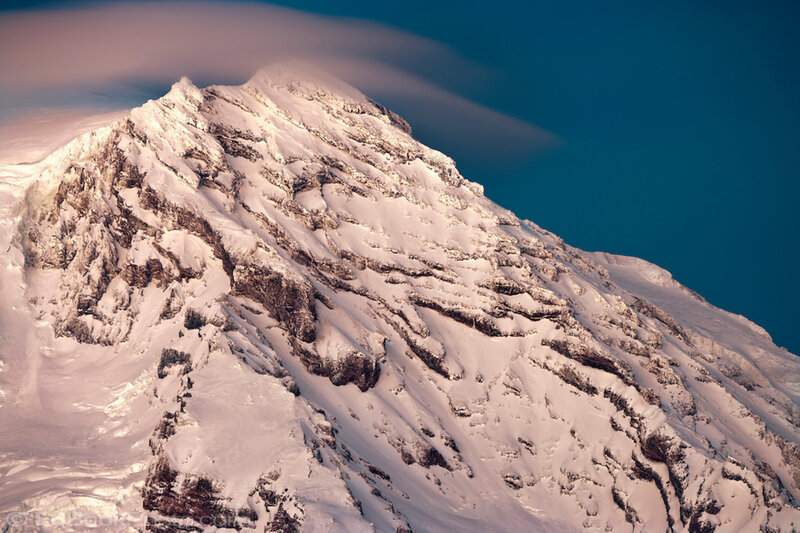 Snow-covered Mountain Peak — White, Dramatic, Sunrise, Photograph, Clouds