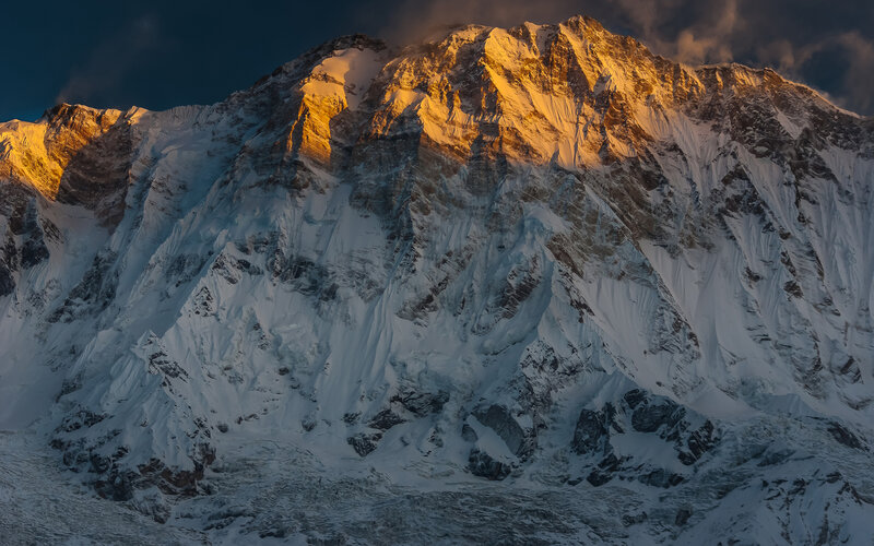 Snow-covered Mountain Peak — White, Dramatic, Sunrise, Photograph